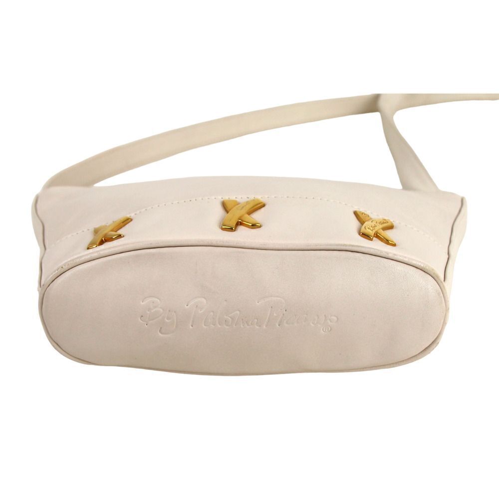 Paloma Picasso ITALY OFF WHITE GENUINE LEATHER SHOULDER BAG X-BODY HANDBAG PURSE - Picture 8 of 16
